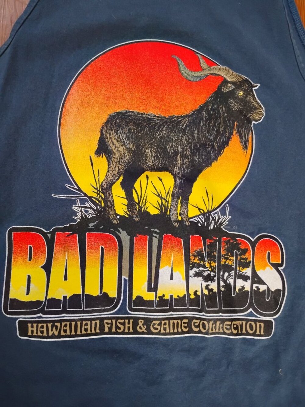 Vintage Bad Lands Hawaii Fish & Game Collection Tank Top Shirt